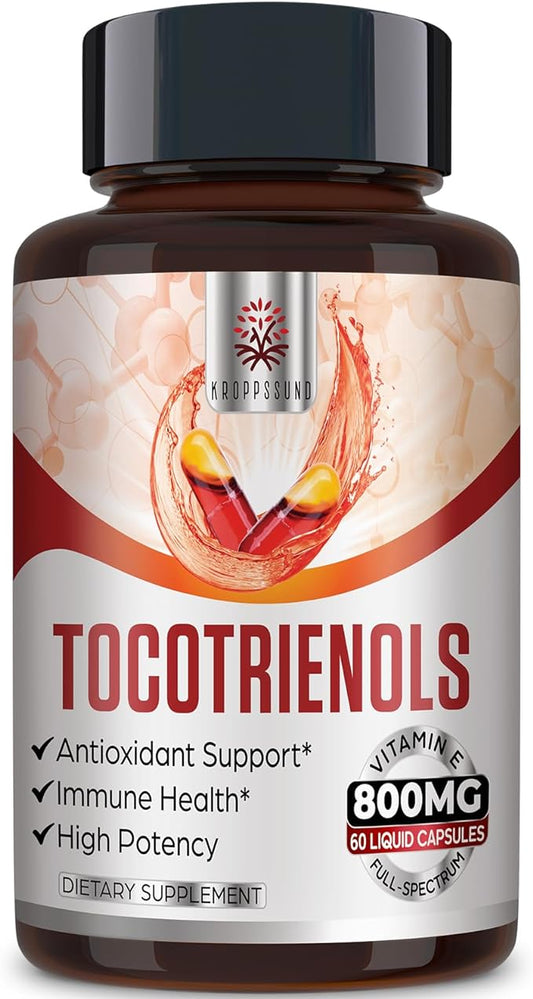 Tocotrienol Supplement Full Spectrum, Cutting-edge Fusion 800mg,Powerful Antioxidant,Cardiovascular,Highest 60 Liquid-Filled