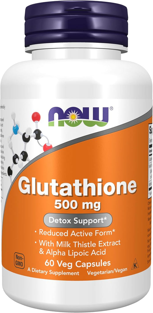 NOW Supplements, Glutathione 500 mg, 60 Veg