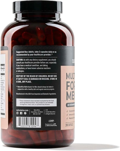 NatureWise Multivitamin for Men 240 Capsules[6-Month Capsules[6-Month Supply]