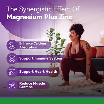 Magnesium Glycinate - Magnesium Supplement D3 for 90 Vegetarian