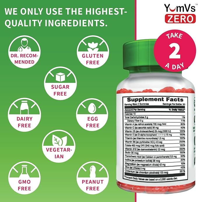 YUM-V'S YumVs Multivitamin Gummies 60 Count 2)