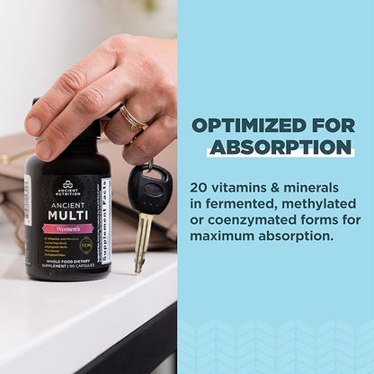 Ancient Nutrition Multivitamin for Women, Multi B12, Zinc, 90 Ct