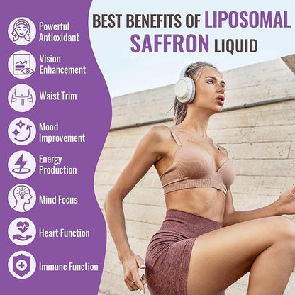 Saffron Supplements - 88.5 mg Liposomal B12 & D3, 60 60 ml, 30 Servings