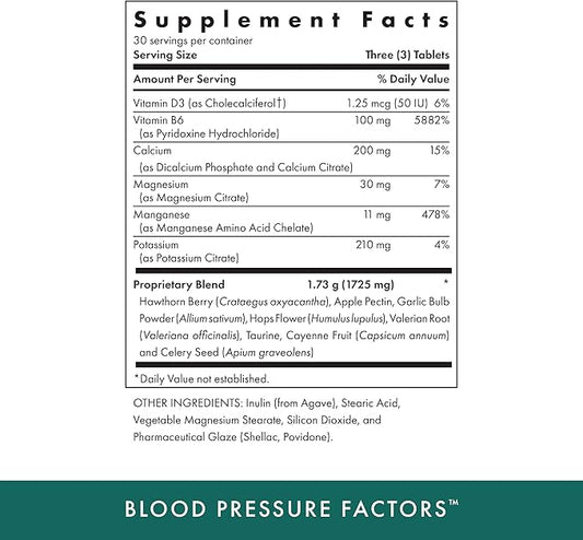 MICHAEL'S Health Naturopathic Programs Blood Pressure Factors 90 Vegetarian 1 - 30 Servings