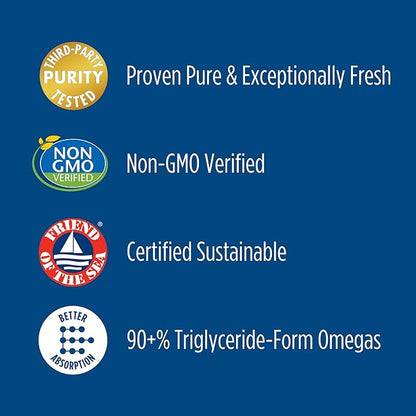 Nordic Naturals ProOmega 2000, Lemon Flavor 2150 mg Omega-3 - 60 Soft 30 Servings