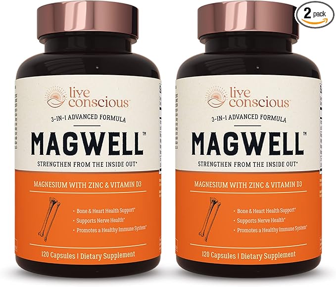 Magnesium Zinc & Vitamin D3 120 Capsules (2-Pack)