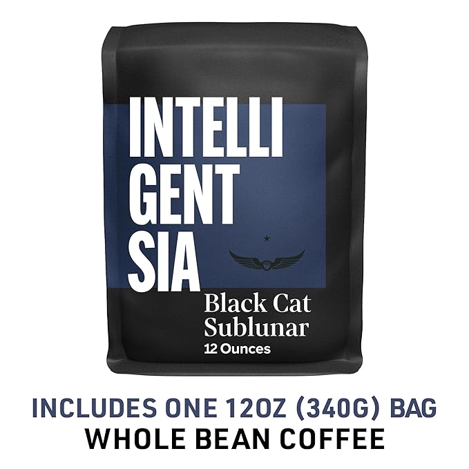 Intelligentsia Coffee, Dark Roast Whole Bean Coffee - Black Cat Sublunar 12 Ounce Bag