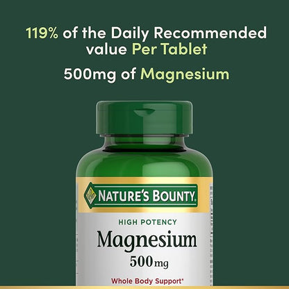 Nature's Bounty Magnesium, Bone and Muscle 500 Mg, 200 Ct