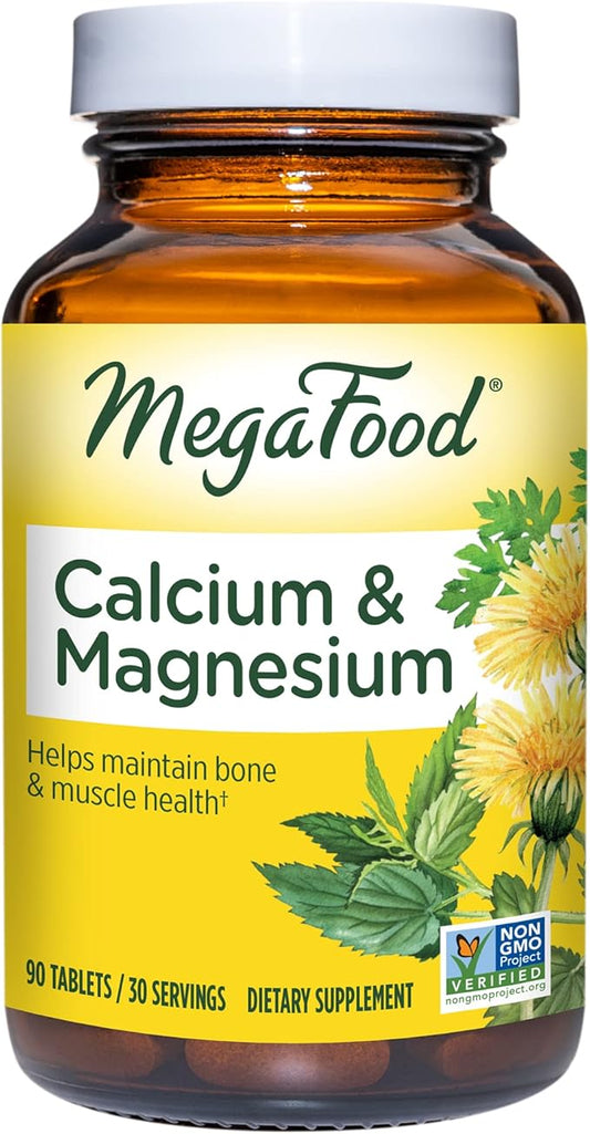 MegaFood Calcium Magnesium Supplement 90 Tabs (30 Servings)