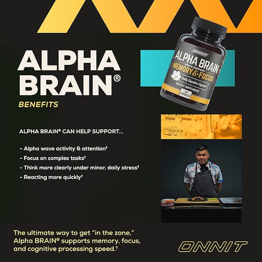 ONNIT Alpha Brain Premium Nootropic Brain 30 Count,