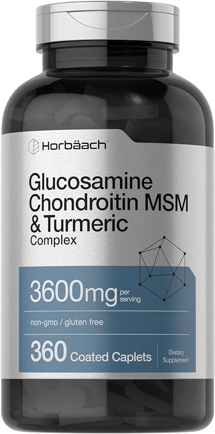 Horbäach Glucosamine Chondroitin MSM 3600 mg 360 Caplets