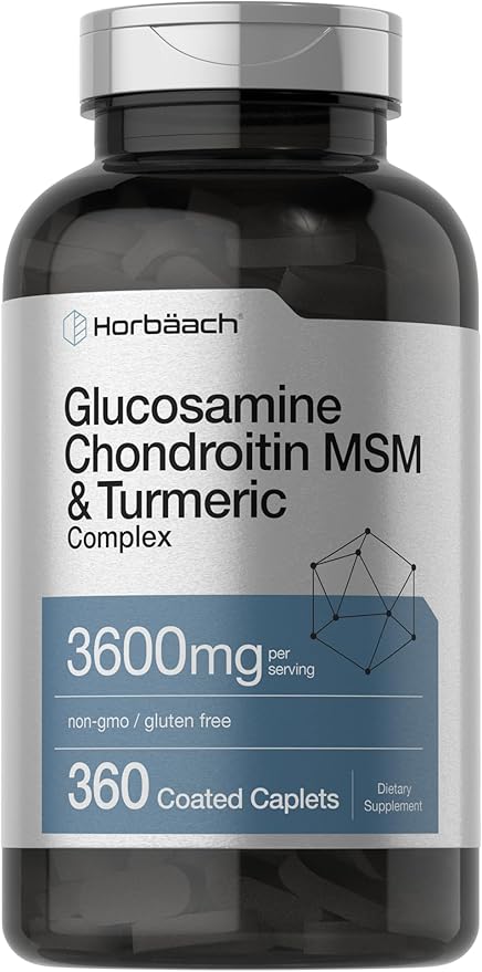 Horbäach Glucosamine Chondroitin MSM 3600 mg 360 Caplets
