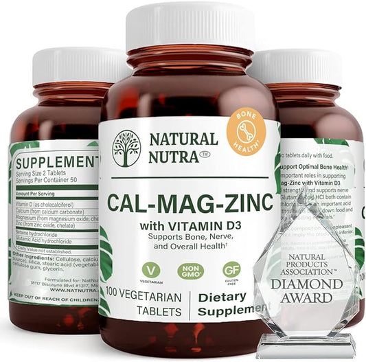 Natural Nutra Calcium Magnesium Zinc Supplement D3 for 100 Count 3)