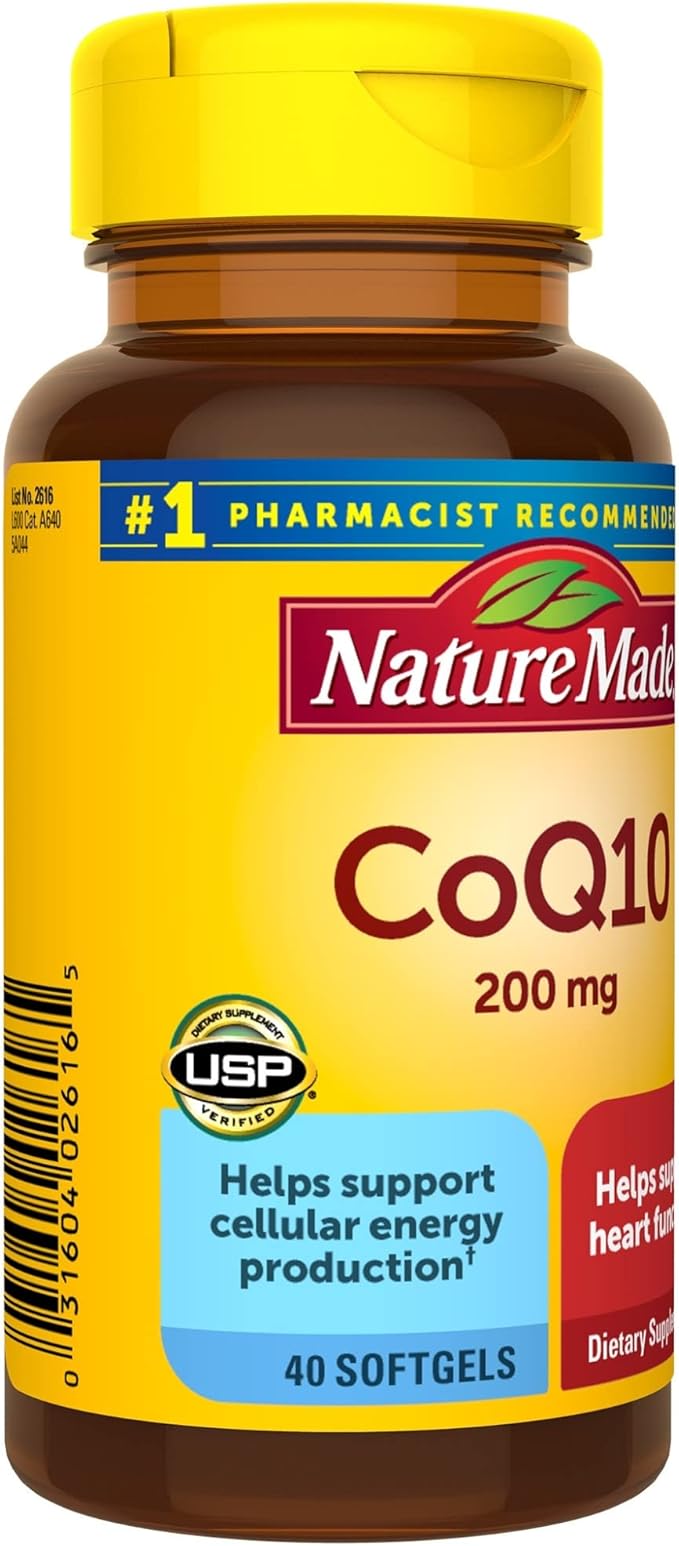 Nature Made CoQ10 200mg, Dietary Supplement 40 Softgels, 40 Day