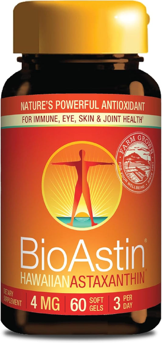 Nutrex Hawaii BioAstin Hawaiian Astaxanthin 4mg, 60 60 Softgels