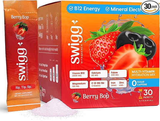 Electrolytes Powder Packets Daily Multi Vitamin 2500 mcg B12, C B6, Folate,