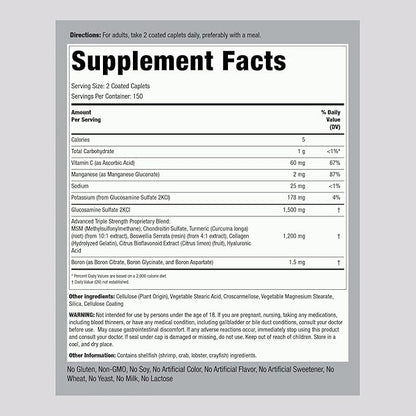 Piping Rock Glucosamine Chondroitin Triple Strength 300 Caplets