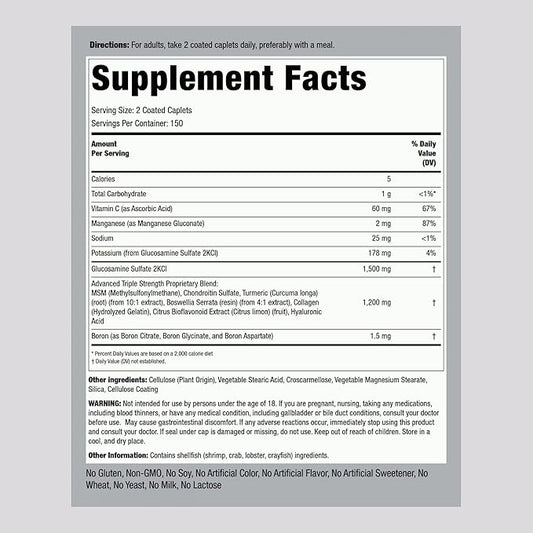 Piping Rock Glucosamine Chondroitin Triple Strength 300 Caplets