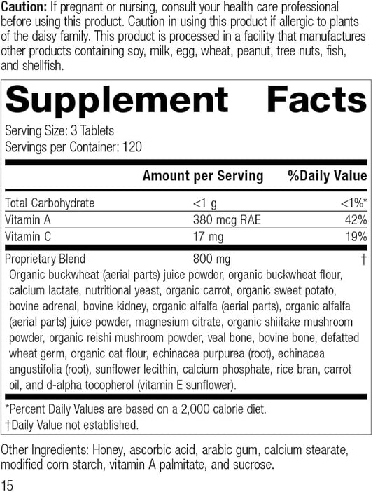 Standard Process Cataplex A-C-P Heart Health, Gum Health, Immune Support, and Vascular Supplement with Vitamin C, Magnesium Citrate, Nutritional Yeast, Vitamin A, Reishi Mushroom Powder - 360 Tablets