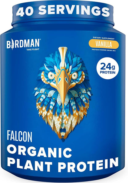 BIRDMAN Falcon Vegan Protein Powder Organic, 40 Servings 2.64lb