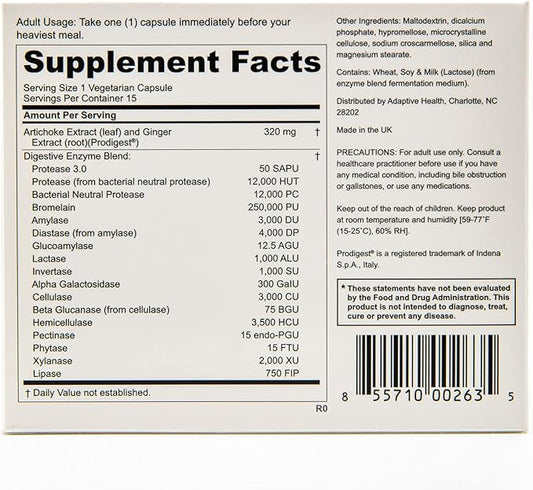 Peptiva Digestive Enzyme Supplement + ProDigest 15 Count