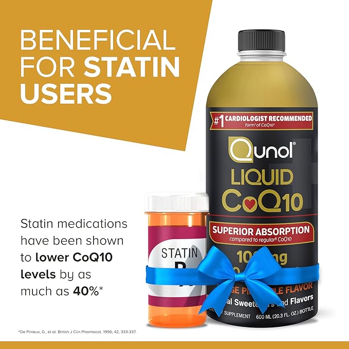 Qunol Liquid CoQ10 100mg, Superior Absorption Q10, Antioxidant 60 Servings, 20.3 oz