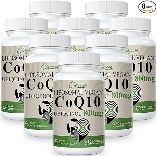 Liposomal CoQ10 800mg Ubiquinol Softgel, Max Q10, Ubiquinol CoQ10 Supplement CoQ10 800mg, 800mg, 480 480 Vegan