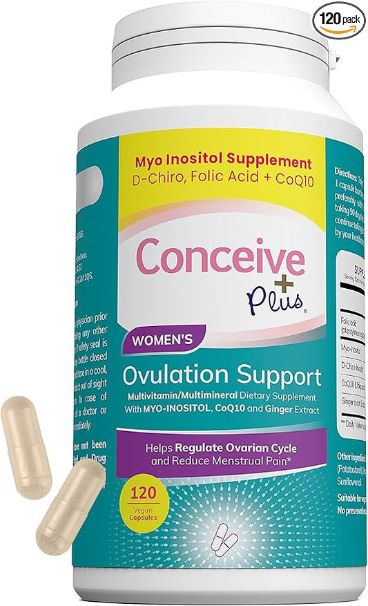 CONCEIVE PLUS Ovulation Support Supplement Coq10, Folic 120 Inositol