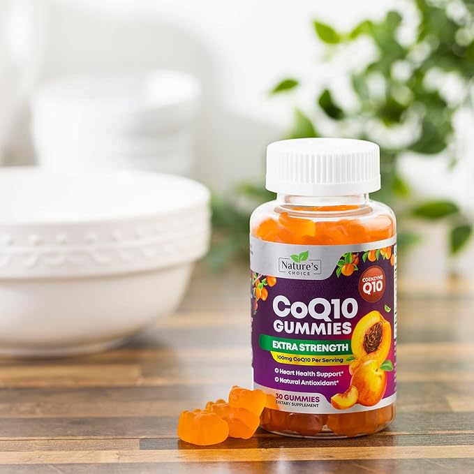 CoQ10 100mg Gummies 3X Better Q10 Vitamins, 10 Supplements, 30 CoQ10 CoQ10 Gummies