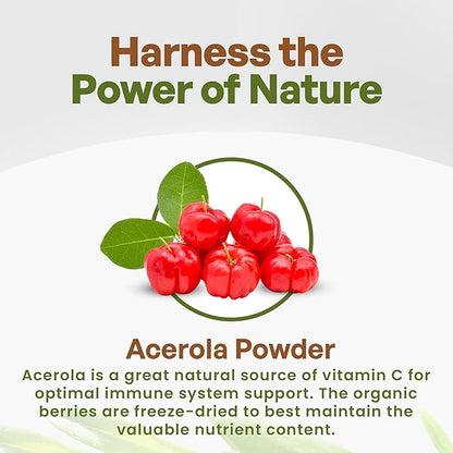 Go Nutra Acerola Powder Organic Freeze 18% Vitamin 8oz