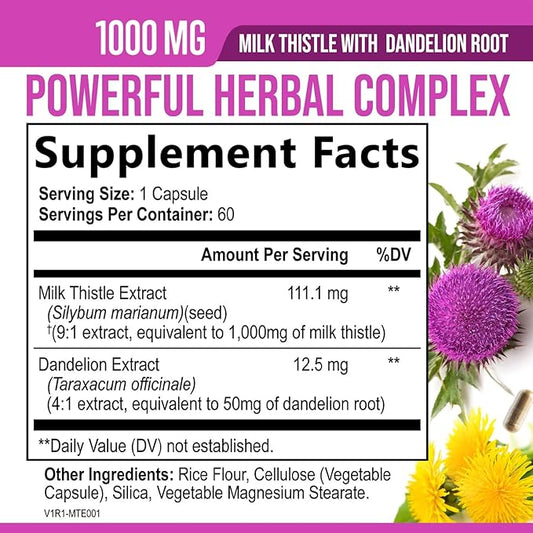 Milk Thistle 1000mg 60 Capsules