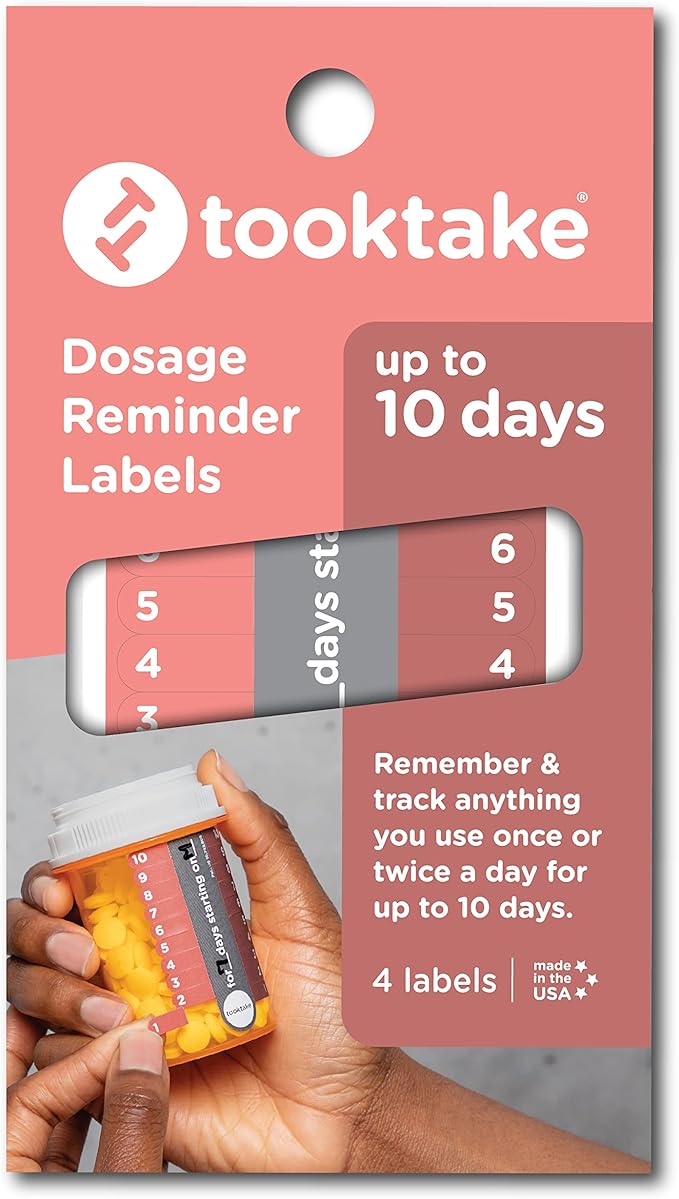 10-Day Tracking Stickers for Vitamins & Medication in All Forms,Vitamin Organizer,Easy Pill Tracker,Daily Pill Organizer,Medicine Organizer,Weekly Pill Box,7 Day Week, AM/PM, Day & Night