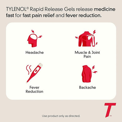 Tylenol Extra Strength Acetaminophen Rapid Release 500 mg 24 ct