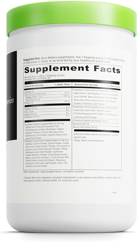 DAVINCI Labs Spectra Greens Detoxifier - Probiotic Supplement Aids Digestive Health Heart Health & Detoxification* - Immune Health Supplement with Digestive Enzymes - 30 Servings (356.25 g)