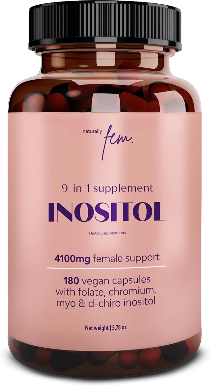 Myo-Inositol & D-Chiro Inositol Supplement for Women | PCOS 4100MG (40:1 Ratio) | Hormonal Balance, Fertility, Preconception, Pregnancy & Ovarian Support | 1 Month Supply | Vegan Capsules
