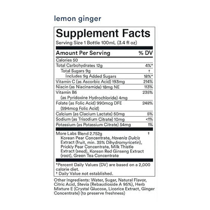 Morning Recovery Electrolyte, Milk Thistle Drink Proprietary Formulation to Hydrate While Drinking for Morning Recovery, Highly Soluble Liquid DHM, Lemon Ginger, Pack of 1