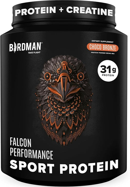 Birdman Falcon Performance Vegan Protein Powder, 31g Protein, 5g Creatine, 5g BCAA, -19 servings