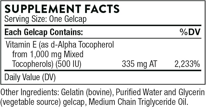 THORNE Ultimate-E - Contains All of 60 Gelcaps