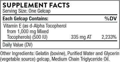THORNE Ultimate-E - Contains All of 60 Gelcaps