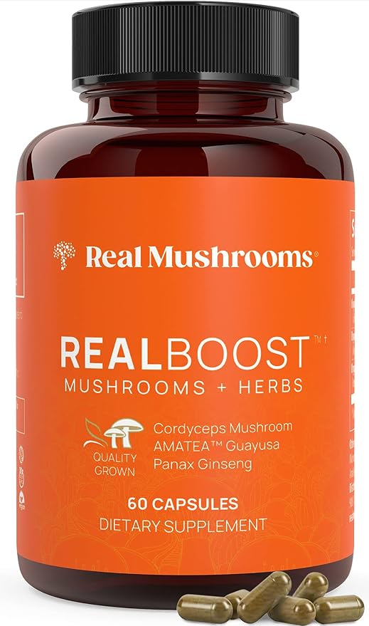 Real Mushrooms RealBoost Capsules 60 Caps