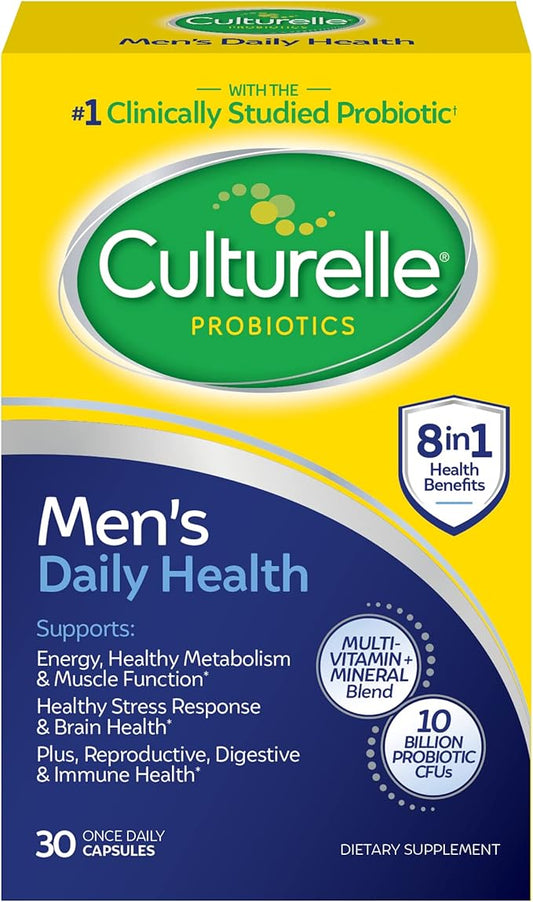 Culturelle Daily Health 8-in-1 Probiotic and 30 Count D3, Vitamin B12