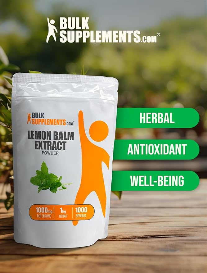 BulkSupplements.com Lemon Balm Extract Powder 1000mg per 1kg (2.2 (2.2 lbs) 1)