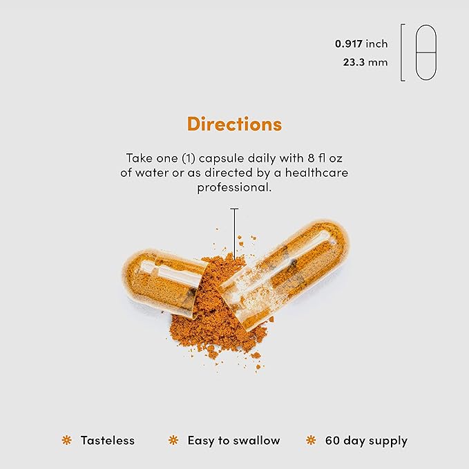 Turmeric Curcumin with Black Pepper 500mg Extract 95% Curcuminoids 60 capsules