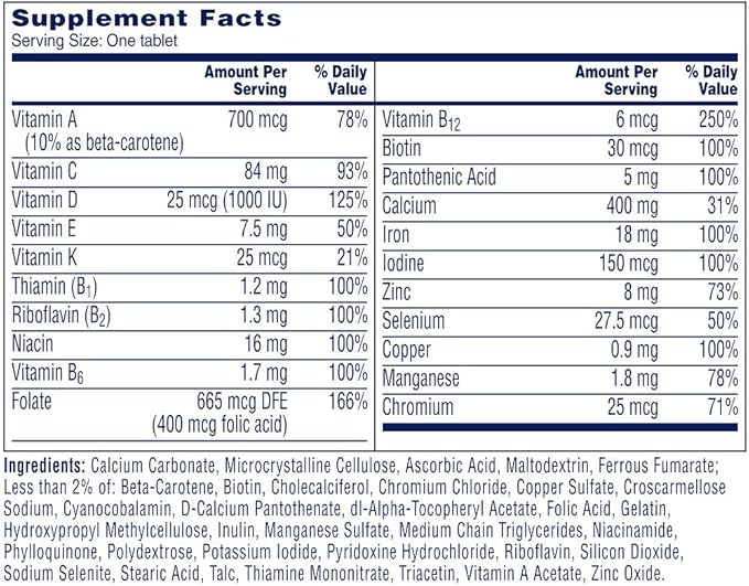 One A Day Women’s Multivitamin, Supplement B12, Biotin, 250 count