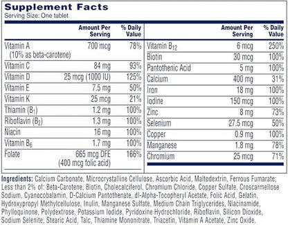 One A Day Women’s Multivitamin, Supplement B12, Biotin, 250 count