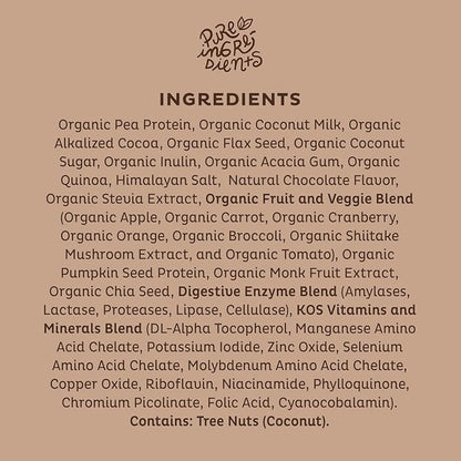 KOS Plant Based Protein Powder, Chocolate 15 Servings
