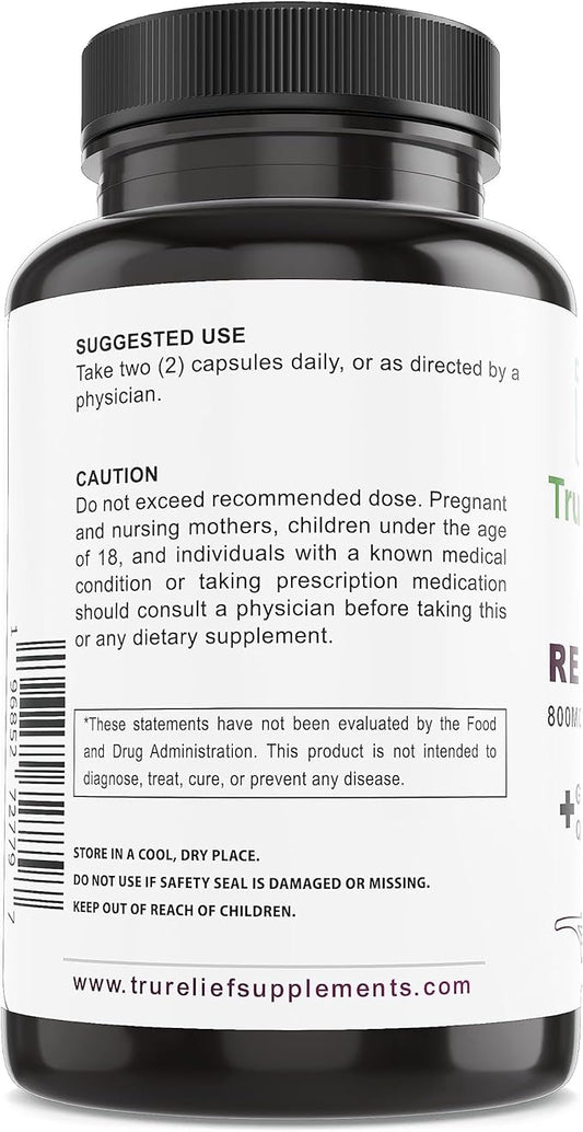 Resveratrol 800mg - Antioxidant supp w/Resveratrol, Green Tea, Quercetin, Acai. Supports Aging, Immunity, Brain, Joints. 180 ct.