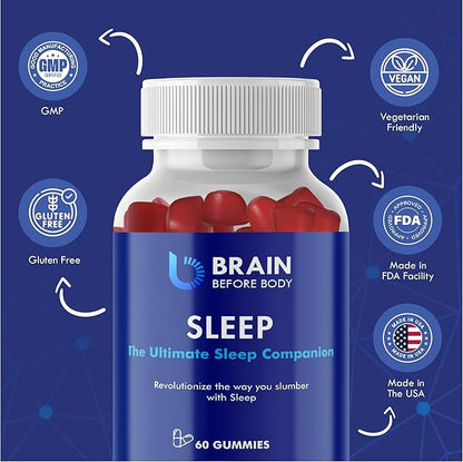 Sleep Strawberry-Flavored Melatonin Gummies for Blissful,