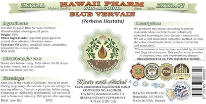 Hawaii Pharm Blue Vervain Alcohol-Free Liquid 64 oz