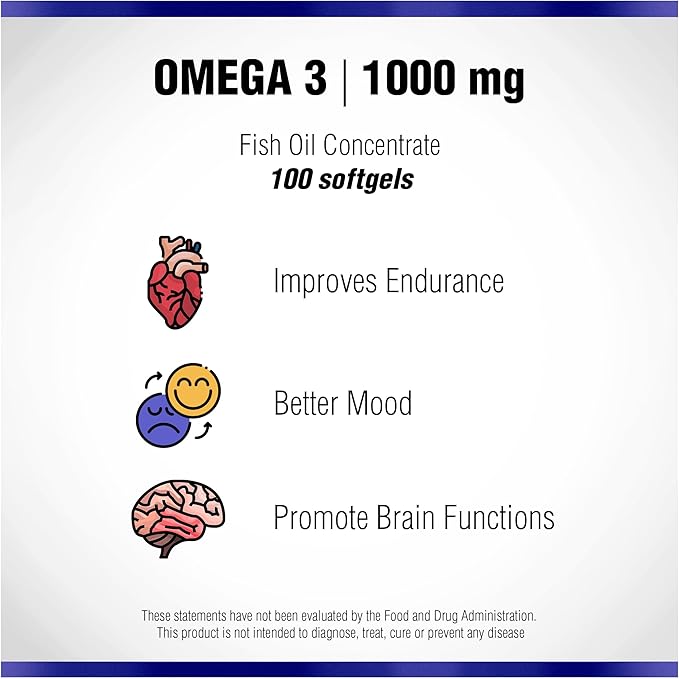 Omega 3 1000mg Fish Oil 100 3 Fish 3 for